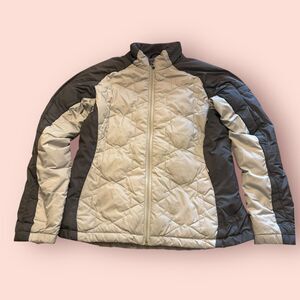 Helly Hansen Down Jacket Womens Small Multicolor Quilted Hiking Full Zipper